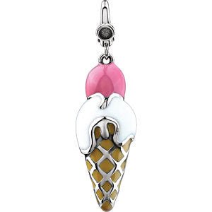 Enamel Ice Cream Cone Charm