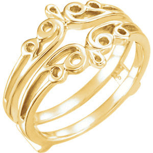 18K Yellow Metal Ring Guard