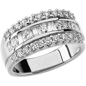 14K White 1 CTW Diamond Anniversary Band