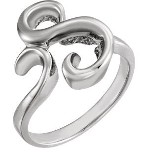 14K White Freeform Ring