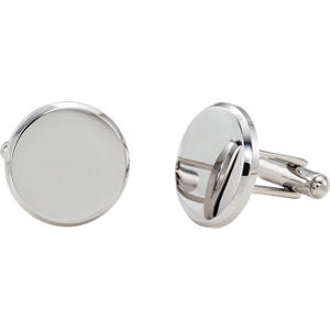 Stainless Steel Round Cuff Links