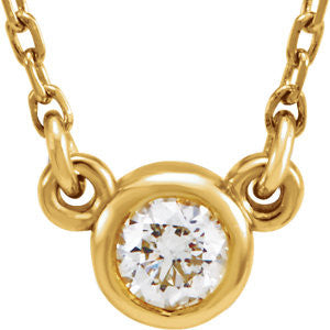 14K Yellow 1-10 CTW Diamond 18" Necklace