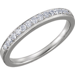 14K White 1-5 CTW Diamond Band