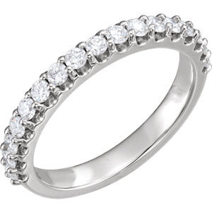 14K White 1-2 CTW Diamond Band