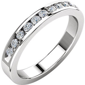 Platinum 1-3 CTW Diamond Anniversary Band Size 5