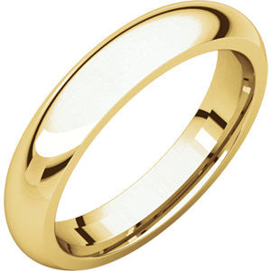 18K Yellow 4mm Comfort Fit Band