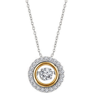 14K White & Yellow 1-2 CTW Diamond 16-18" Mystara® Necklace