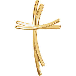 14K Yellow Cross Pendant