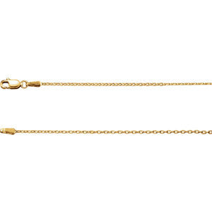 14K Yellow 1.5mm Cable 16" Chain