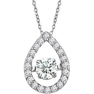 14K White 1-3 CTW Diamond 16-18" Mystara® Necklace