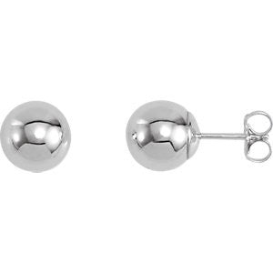 Bright Finish Ball Earrings