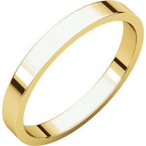 14K Yellow 2.5mm Flat Band