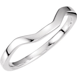 14K White 9x7mm Band