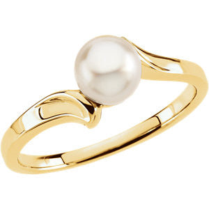 14K Yellow Pearl Ring