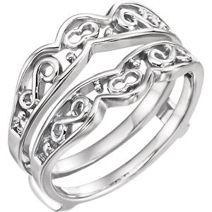 14K White  Ring Guard