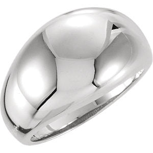 14K White 10mm Metal Fashion Ring