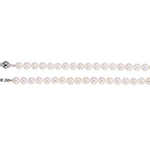 Sterling Silver Freshwater Cultured Pearl 42" Strand