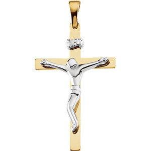 Two-Tone Crucifix Pendant