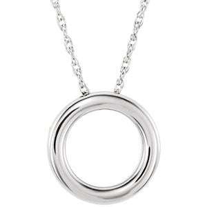 Platinum 10mm Circle Chain Slide