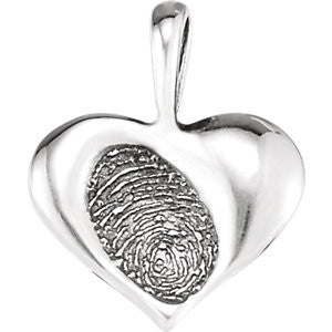 14K Yellow 18.2x17.3mm Medium Heartprint Pendant