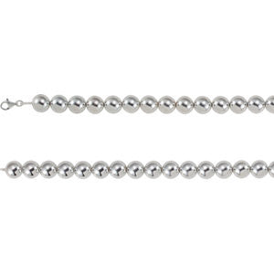 Sterling Silver 16mm Bead 20" Chain