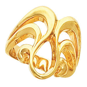 14K Yellow Freeform Ring