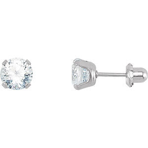 Stainless Steel 7mm Round Piercing Earrings