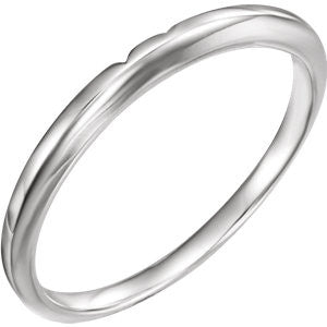 14K White #4 Band