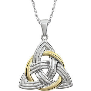 14K Two-Tone Celtic Pendant