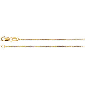 14K Yellow .75mm Box 18" Chain