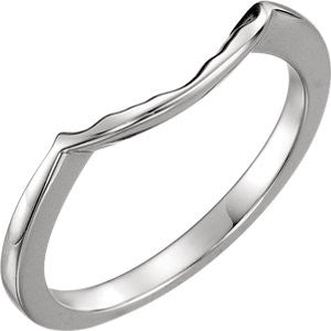 14K White 7.4mm Band