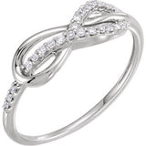 14K Yellow 1/10 CTW Diamond Infinity-Inspired Knot Ring