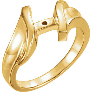 14K Yellow Freeform Peg Remount Ring