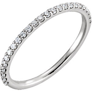 14K White 1-4 CTW Diamond Band