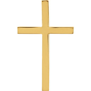 18K Yellow 25.75x15.75mm Cross Pendant