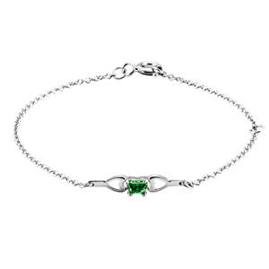 Sterling Silver May Birthstone Bracelet