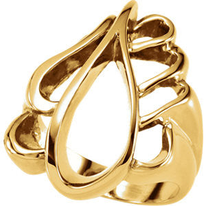 14K Yellow Freeform Ring