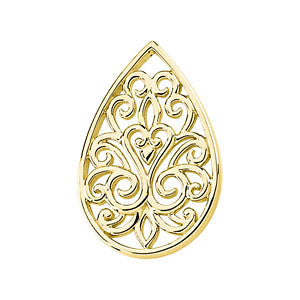 Teardrop Filigree Pendant