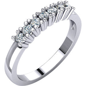 14K White 1-4 CTW Diamond Anniversary Band