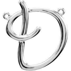 Sterling Silver "D" Script Initial