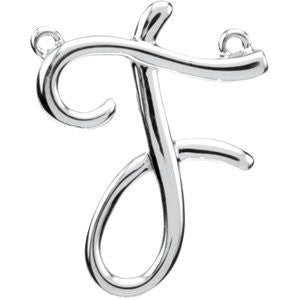 Sterling Silver "F" Script Initial