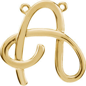 14K Yellow "A" Script Initial