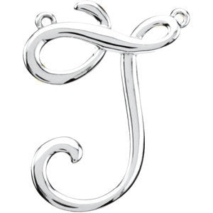 Sterling Silver "J" Script Initial