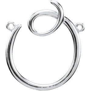 Sterling Silver "O" Script Initial