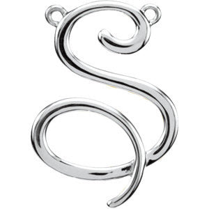 Sterling Silver "S" Script Initial