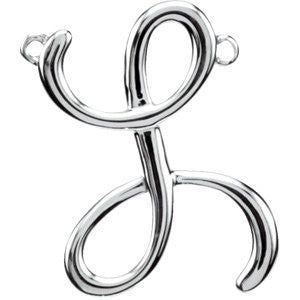 Sterling Silver "L" Script Initial