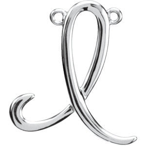 Sterling Silver "I" Script Initial