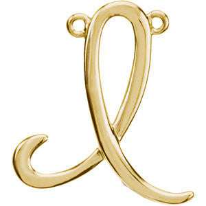 14K Yellow "I" Script Initial