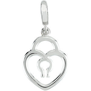 Petite  Heart Lock Charm