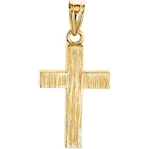 14K Yellow Cross Pendant